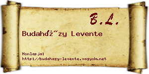 Budaházy Levente névjegykártya