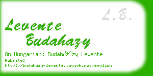levente budahazy business card